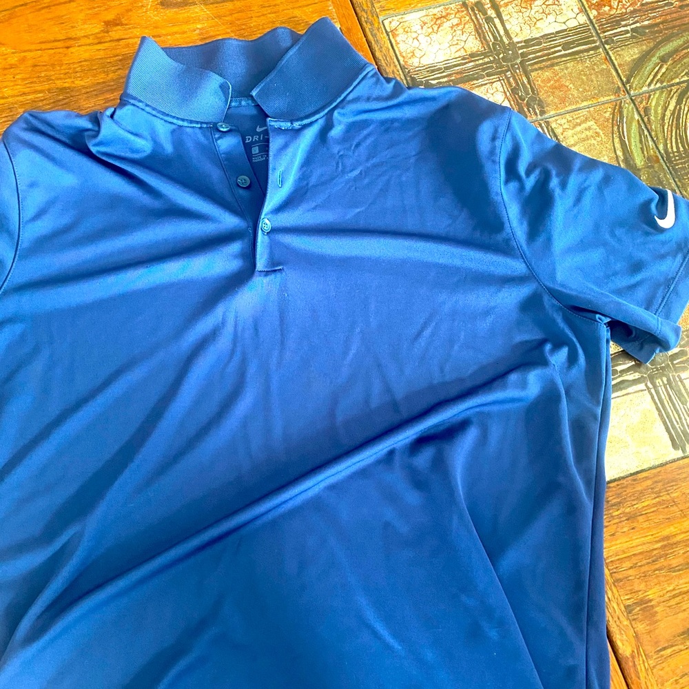 Blue Nike polo